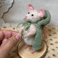 Handmade Needle Felted Mouse – Whimsical Wool Art Dolls in Colorful Outfits – Collectible Figurines, Gift for Mouse Lovers