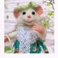 Sunshine Mouse – Needle Felted Mouse Doll – Whimsical Summer Decor