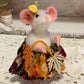 Needle-Felted Pippa the Mouse – Handmade Natural Fiber Art Doll | Whimsical Woodland Decor Collectible Dressed Figurine