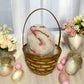 Handmade Wool Felt Cherry Blossom Floral Design Eggs for Easter | Felt Easter Ornaments | Easter Egg Hunt | Easter Decorations