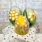 Handmade Wool Felt Floral Design Eggs for Easter | Felt Easter Ornaments | Easter Egg Hunt | Easter Decorations