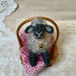 Needle Felted Sheep Clover – Handmade Wool Animal, Soft Pastel Spring Decor, Collectible Waldorf Doll, Farmhouse Gift