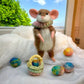 Needle-Felted Pip the Mouse – Handmade Easter Decoration | Natural Fiber Art Doll