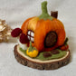 Needle Felt Pumpkin Fairy House - Forest Decor – Handmade Woodland Waldorf Inspired Soft Sculpture