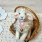 Needle Felted Sheep Lillibelle – Handmade Wool Animal, Soft Pastel Spring Decor, Collectible Waldorf Doll, Farmhouse Gift
