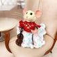 Gloria the Mouse, natural fiber friend, felt mouse, OOAK Art Doll