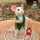 Felix the Mouse, natural fiber friend, felt mouse, OOAK Art Doll