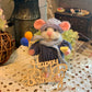 Topo Adagio Mouse, natural fiber friend, felt mouse, OOAK Art Doll