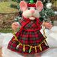 Hilda the Mouse, natural fiber friend, felt mouse, OOAK Art Doll