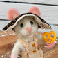 Bianca the Mouse – OOAK Needle Felted Natural Fiber Doll | Handmade Art Doll