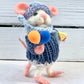 Topo Adagio Mouse, natural fiber friend, felt mouse, OOAK Art Doll