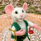 Felix the Mouse, natural fiber friend, felt mouse, OOAK Art Doll