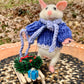 Christian the Mouse, natural fiber friend, felt mouse, OOAK Art Doll