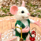 Felix the Mouse, natural fiber friend, felt mouse, OOAK Art Doll