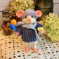 Topo Adagio Mouse, natural fiber friend, felt mouse, OOAK Art Doll