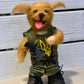 Bayraktar the Dog, Ukrainian Soldier, natural fiber friend, felted dog art doll, OOAK