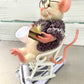 Edward the Elder Mouse, natural fiber friend, felt mouse, OOAK Art Doll