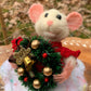 Gloria the Mouse, natural fiber friend, felt mouse, OOAK Art Doll