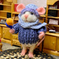 Topo Adagio Mouse, natural fiber friend, felt mouse, OOAK Art Doll