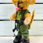 Bayraktar the Dog, Ukrainian Soldier, natural fiber friend, felted dog art doll, OOAK