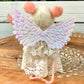 Handcrafted felted mouse angel toy by Fox Hollow Friends – woodland creature gift 