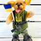 Bayraktar the Dog, Ukrainian Soldier, natural fiber friend, felted dog art doll, OOAK