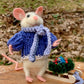 Christian the Mouse, natural fiber friend, felt mouse, OOAK Art Doll