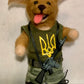 Bayraktar the Dog, Ukrainian Soldier, natural fiber friend, felted dog art doll, OOAK