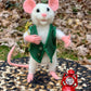 Felix the Mouse, natural fiber friend, felt mouse, OOAK Art Doll