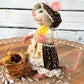 Bianca the Mouse – OOAK Needle Felted Natural Fiber Doll | Handmade Art Doll