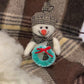 Christmas Felted Snowman - Handmade Toy with Winter Bell, Festive Decoration or Collectible Gift