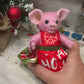 Needle Felted Christmas Pig Girl in Festive Outfit | Handmade Wool Toy | Cute Piggy Doll | Holiday Gift | Nursery Decor | OOAK Handmade Holiday Gift