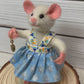 Hanukkah Mouse | Handmade Wool Animal Toy | Cute Needle Felted Mouse Figurine | Pet Lover Gift | Whimsical Winter Home Jewish Holiday Decor