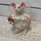 Needle-Felted Angelina the Christmas Mouse – Handmade Natural Fiber Angel Doll | Holiday Art Collectible