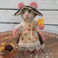 Bianca the Mouse – OOAK Needle Felted Natural Fiber Doll | Handmade Art Doll