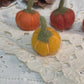 Small Felt Pumpkins Halloween Mini Decor | Dollhouse Autumn Miniatures DIY Craft Bowl Filler Pack of 4 Pumpkins | Fall Party Decoration