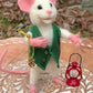 Felix the Mouse, natural fiber friend, felt mouse, OOAK Art Doll