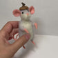 Needle-Felted Pip the Mouse – Handmade Natural Fiber Art Doll | Whimsical Woodland Decor Collectible Dressed Figurine