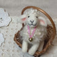 Needle Felted Sheep Lillibelle – Handmade Wool Animal, Soft Pastel Spring Decor, Collectible Waldorf Doll, Farmhouse Gift