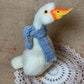 Handmade Needle Felted Goose – Wool Valentine Ornament & Collectible