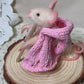 Rose the Mouse – Needle Felted Wool Wanderer with Cloak & Walking Stick | Handmade Collectible Art Doll