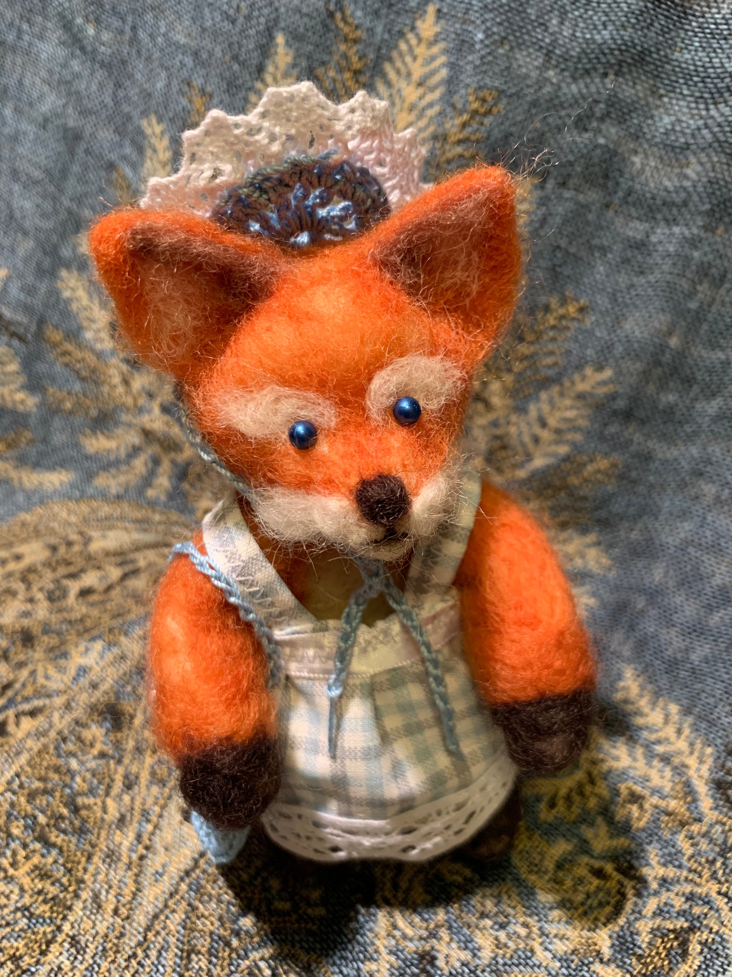 Mila the Fox, a natural fiber friend, felt animal, OOAK