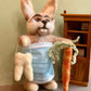 Dr Benjamin Cornelius, a natural fiber friend, felt animal, bunny rabbit OOAK