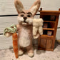Dr Benjamin Cornelius, a natural fiber friend, felt animal, bunny rabbit OOAK