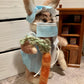 Dr Benjamin Cornelius, a natural fiber friend, felt animal, bunny rabbit OOAK