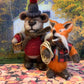 Jacque du Fox, a natural fiber friend, felt animal, OOAK