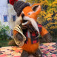 Jacque du Fox, a natural fiber friend, felt animal, OOAK