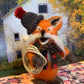 Jacque du Fox, a natural fiber friend, felt animal, OOAK